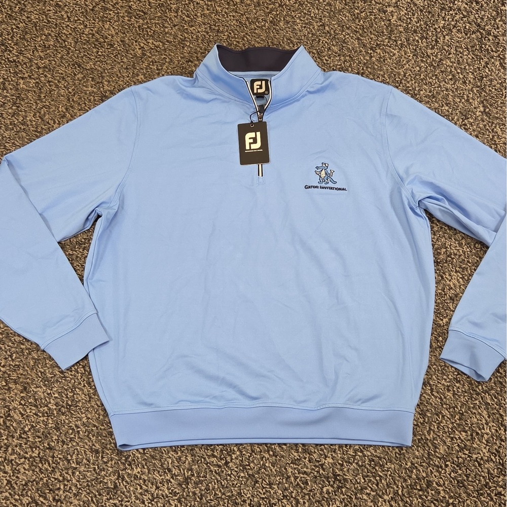 NWT FootJoy FJ Men's XL Aqua Titleist Gathered Waist 1/2 Zip Golf Pullover